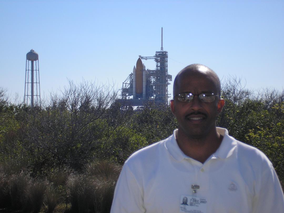 Francis at NASA’s Kennedy Space Center in Florida. Image courtesy of Raani Francis.