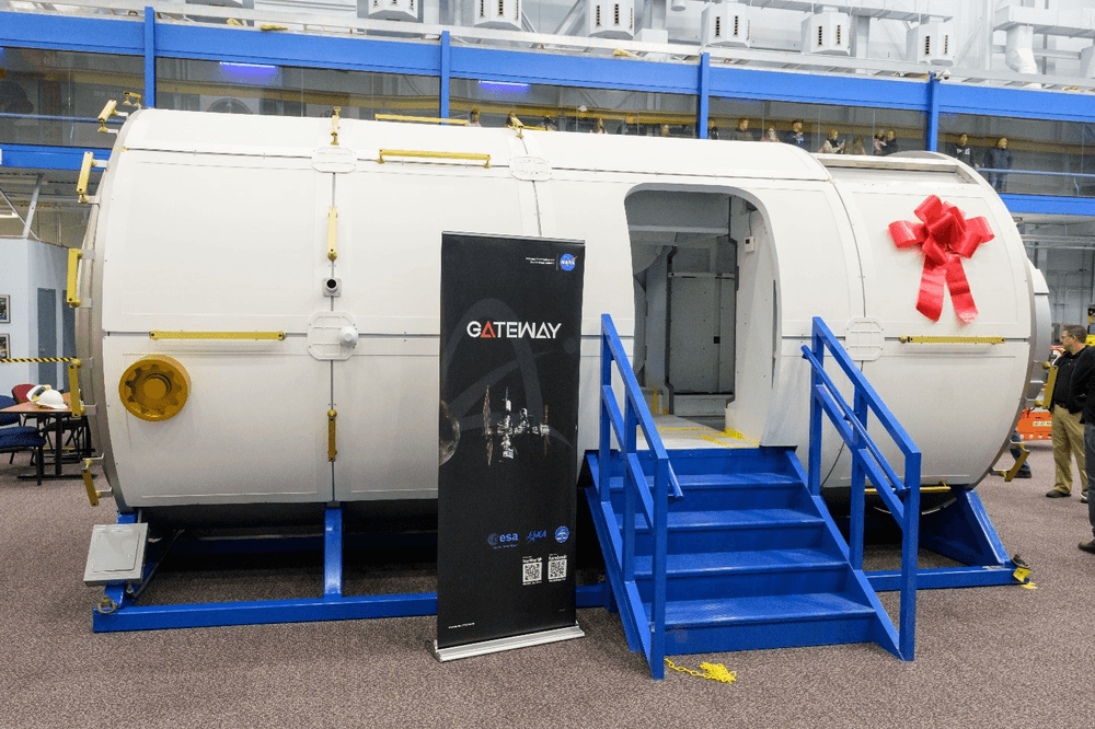 Gateway HALO mock-up at the Space Vehicle Mockup Training Facility at NASA’s Johnson Space Center in Houston. Credits: NASA