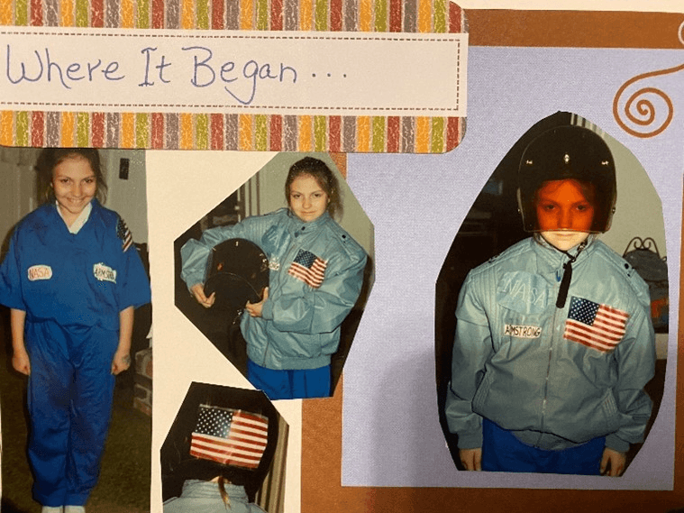 Ansley Browns, in second grade, dressed as Neil Armstrong for a school project.