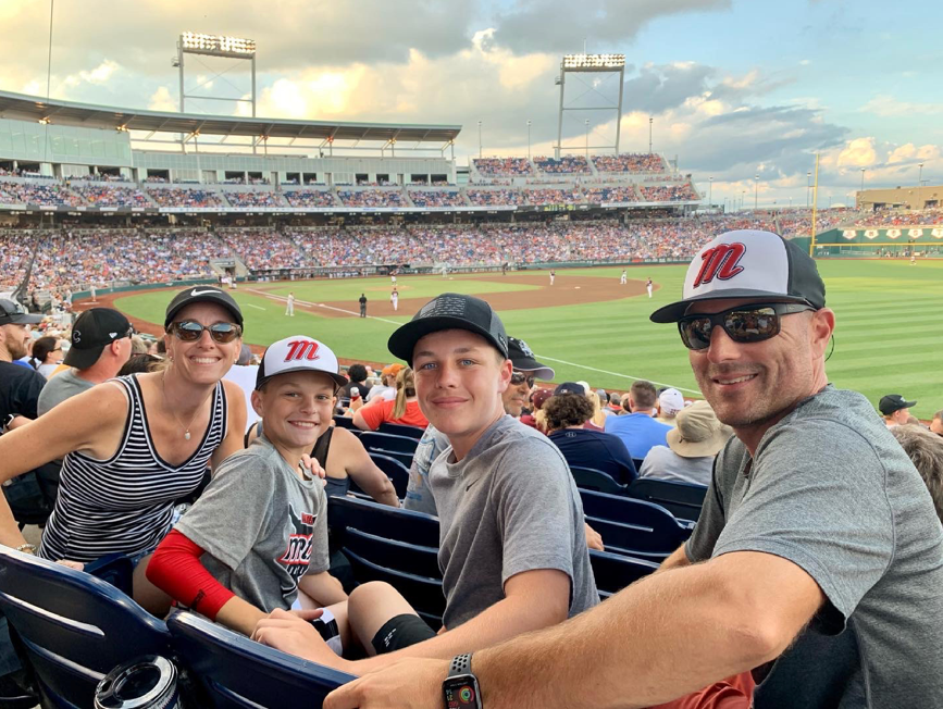 Todd at the College World Series in Omaha, Nebraska. Image courtesy of ...