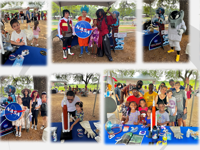 Attendees at the annual Japan festival enjoyed Johnson's exhibit booth at Hermann Park. Credits: NASA/Jessica Cordero