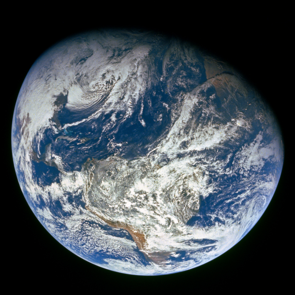 Before humanity ventured to the Moon, our view of our home planet consisted of what we could see from horizon to horizon. It was not until this stunning photo (along with many others) came back to Earth with the Apollo 8 astronauts in late December 1968 that we saw Earth as a vibrant, delicate, blue-and-white globe framed by the velvety blackness of space. Credits: NASA