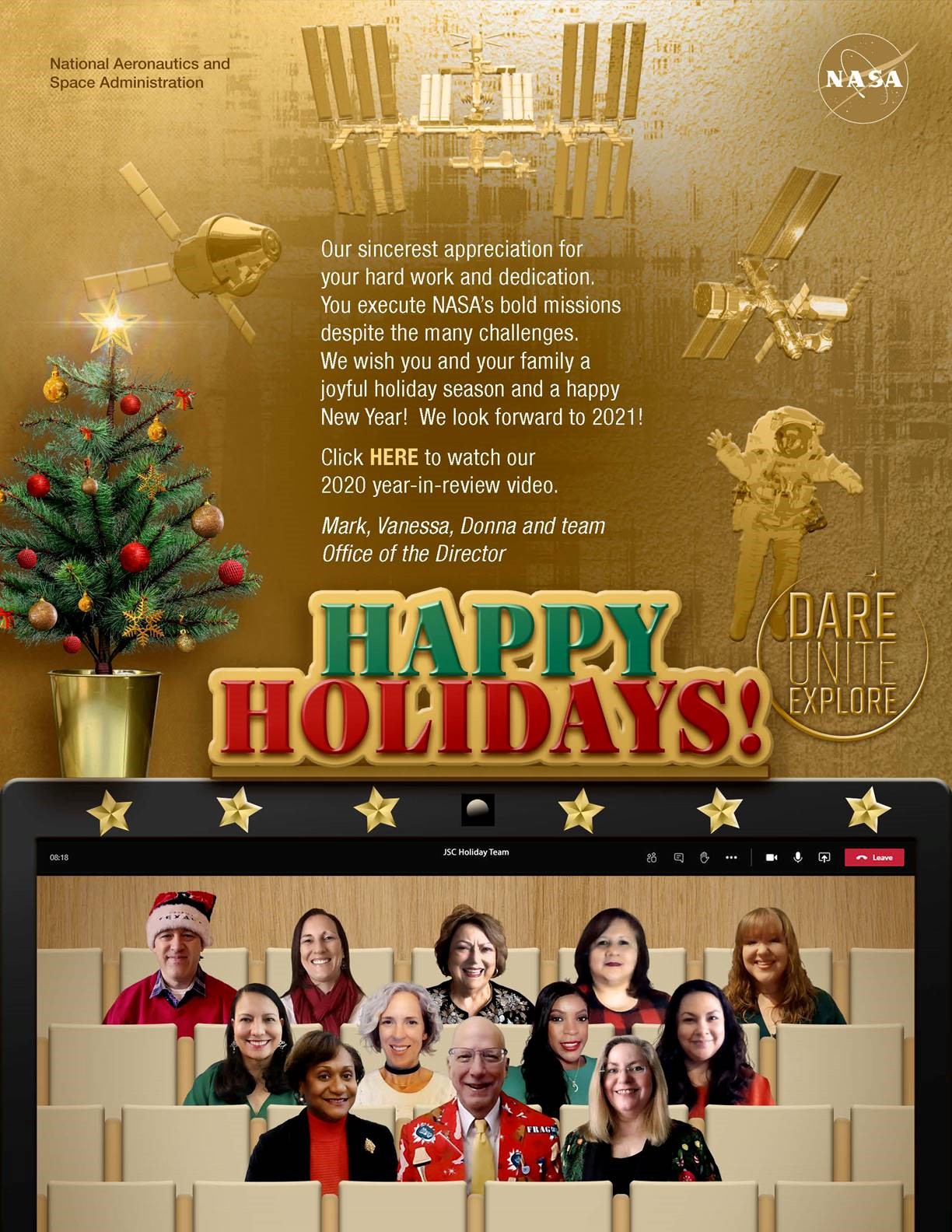Holiday card from JSC leadership