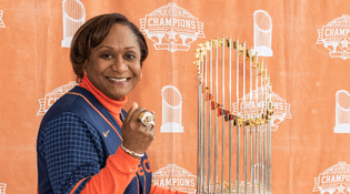 Johnson Astros Fans Flaunt Gear With Championship Trophy