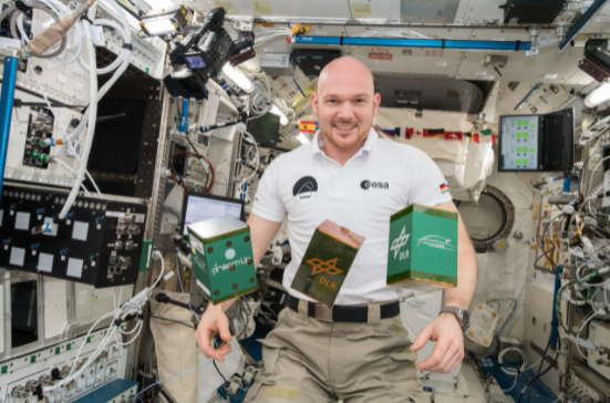 A view of ESA (European Space Agency) astronaut Alexander Gerst with NanoRacks Modules, including the EXCISS experiment, aboard the International Space Station. Credits: NASA