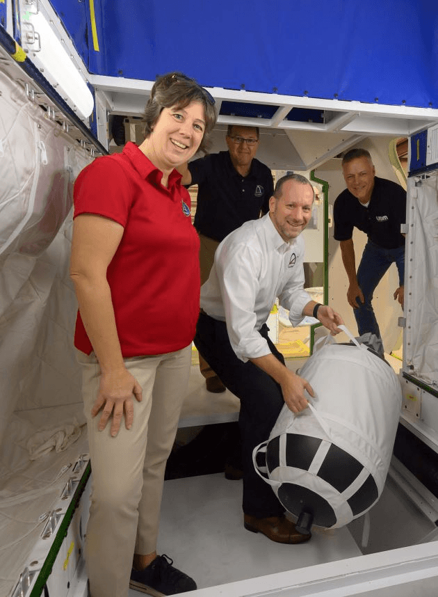 Jon Olansen, Gateway’s new program manager, pictured in the HALO (Habitation and Logistics Outpost) module. Credits: NASA/Bill Stafford 