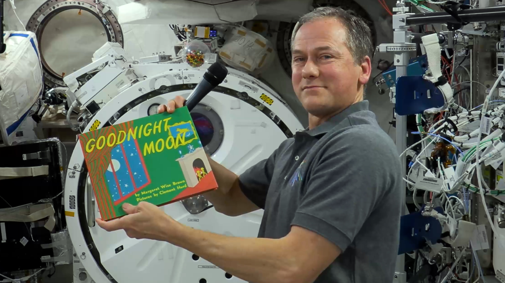 NASA astronaut Tom Marshburn recorded the reading of “Goodnight Moon” during his expedition aboard the International Space Station. Credits: NASA 