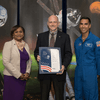 Man receiving an award.