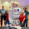 Photos of NASA&#x27;s participation at a Houston Rockets basketball game.