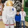 Photos of NASA&#x27;s participation at a Houston Rockets basketball game.