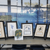 Photos of people in professional attire participating in a Black History Month program.