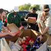 JSC volunteers 'Stuff the Truck' at the Gilruth Center, Aug. 31 as part of the annual food drive. Image credit: NASA/James Blair.