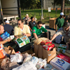 JSC volunteers 'Stuff the Truck' at the Gilruth Center, Aug. 31 as part of the annual food drive. Image credit: NASA/James Blair.