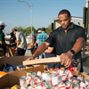 JSC volunteers 'Stuff the Truck' at the Gilruth Center, Aug. 31 as part of the annual food drive. Image credit: NASA/James Blair.