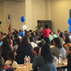 Annette Moore, Johnson Space Center's Chief Information Officer and director of the Information Resources Directorate, engages with students at a Girls in STEM event hosted by the Klein Independent School District. Images courtesy of Klein ISD. 