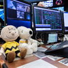 Snoopy and Charlie Brown in Mission Control.