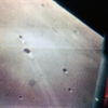 Three views of the lunar surface during a color TV broadcast from Apollo 10. The craters Messier and Messier A in the Sea of Fertility. Image Credit: NASA