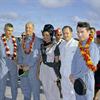 Apollo 10 crew of (left to right) Cernan, Stafford and Young during welcoming ceremonies at Pago Pago, American Samoa, with Governor Owen S. Aspinall and Taotafa Aspinall. Image Credit: NASA