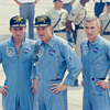 Apollo 10 crew (left to right) of Young, Stafford and Cernan upon their return to Ellington Air Force Base in Houston. Image Credit: NASA