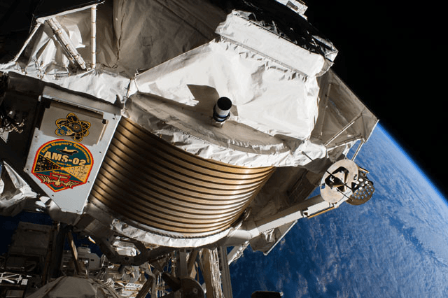 View of Alpha Magnetic Spectrometer - 02 (AMS-02) during Extravehicular Activity (EVA) 38. Photo was taken during Expedition 50. Credits: NASA