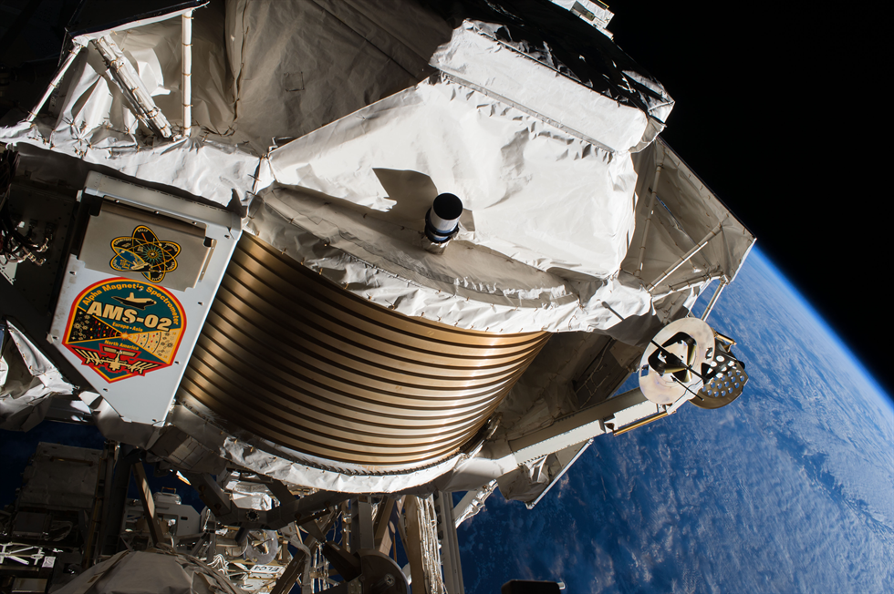 View of Alpha Magnetic Spectrometer - 02 (AMS-02) during Extravehicular Activity (EVA) 38. Photo was taken during Expedition 50. 