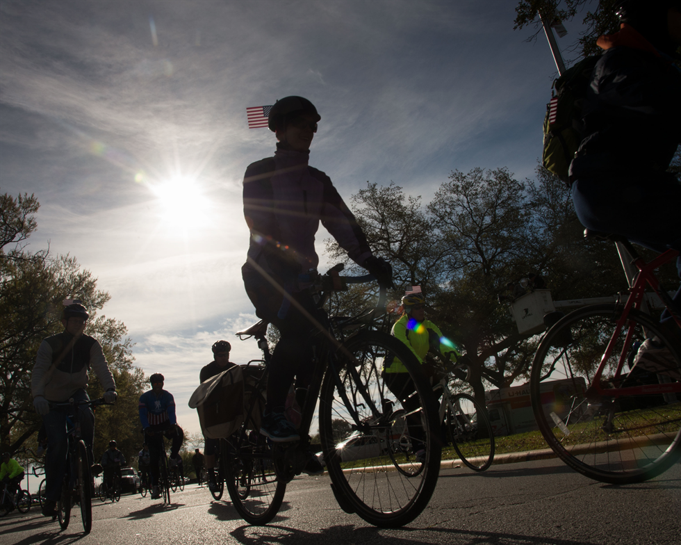 cyclists at JSC