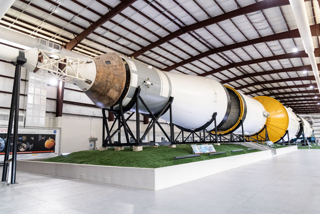 Rocket Park is one of two locations Space Center Houston guests can visit at NASA's Johnson Space Center during Stage 2. Credits: NASA