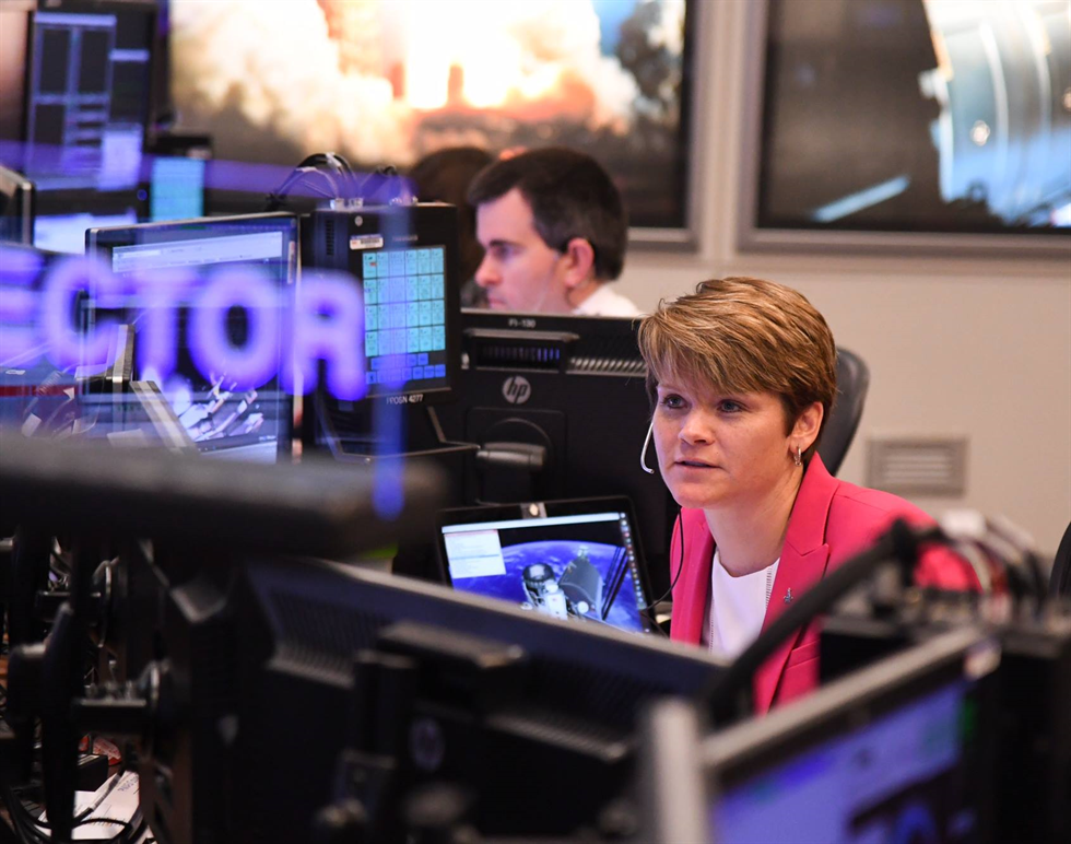 Astronaut Anne McClain serves as a Capsule Communicator (CAPCOM) in mission control, relaying instructions from the ground team to the crew on the space station. Image Credit: NASA