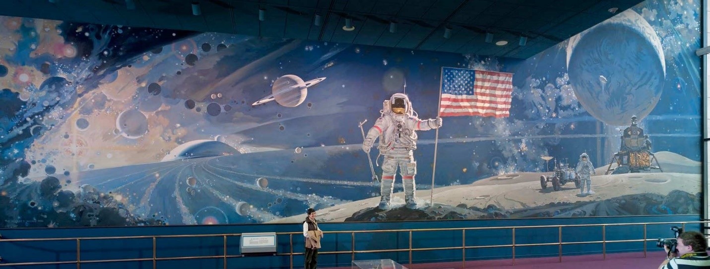 The Space Mural – A Cosmic View, at the National Air and Space Museum. Image credit: mccallstudios.com