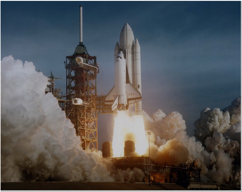 Liftoff of Space Shuttle Columbia on the STS-1 mission. Credits: NASA