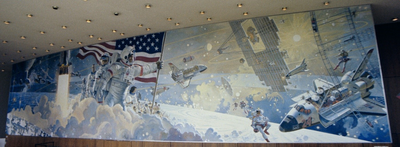 Opening the Space Frontier – The Next Giant Step mural at Johnson.