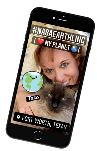 A mock-up example of an Instagram social media post for Earth Day 2022. Credits: NASA