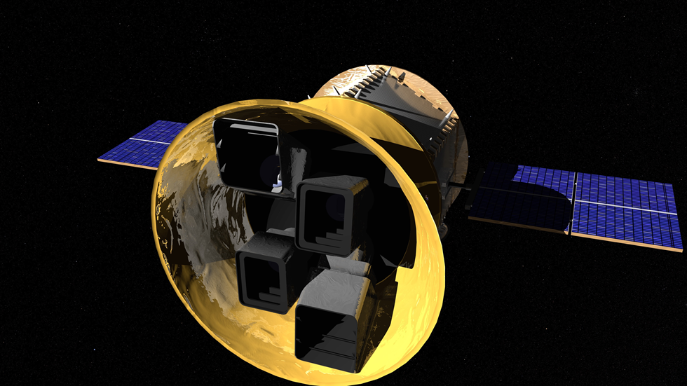 NASA’s Transiting Exoplanet Survey Satellite is targeted to launch no earlier than April 16, 2018, on a SpaceX Falcon 9 rocket from Cape Canaveral Air Force Station in Florida. The satellite will find planets outside the solar system that periodically block part of the light from their host stars as they pass by, or transit. Image Credit: Goddard Space Flight Center/Chris Meaney 