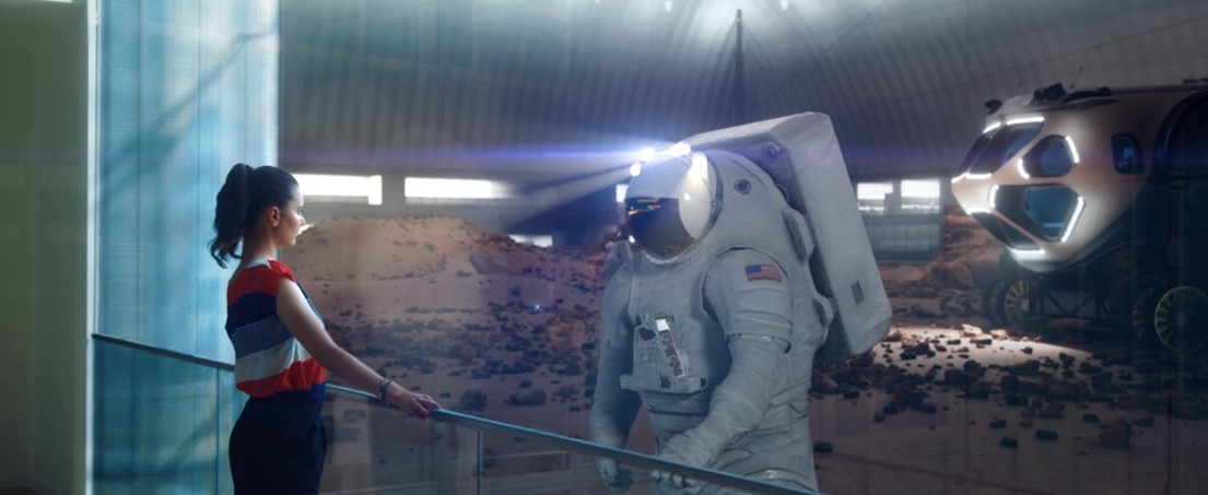 Space Center Houston guests will see astronaut training first-hand from an elevated exhibit hall inside the Lunar Mars facility. Photo courtesy of Space Center Houston.