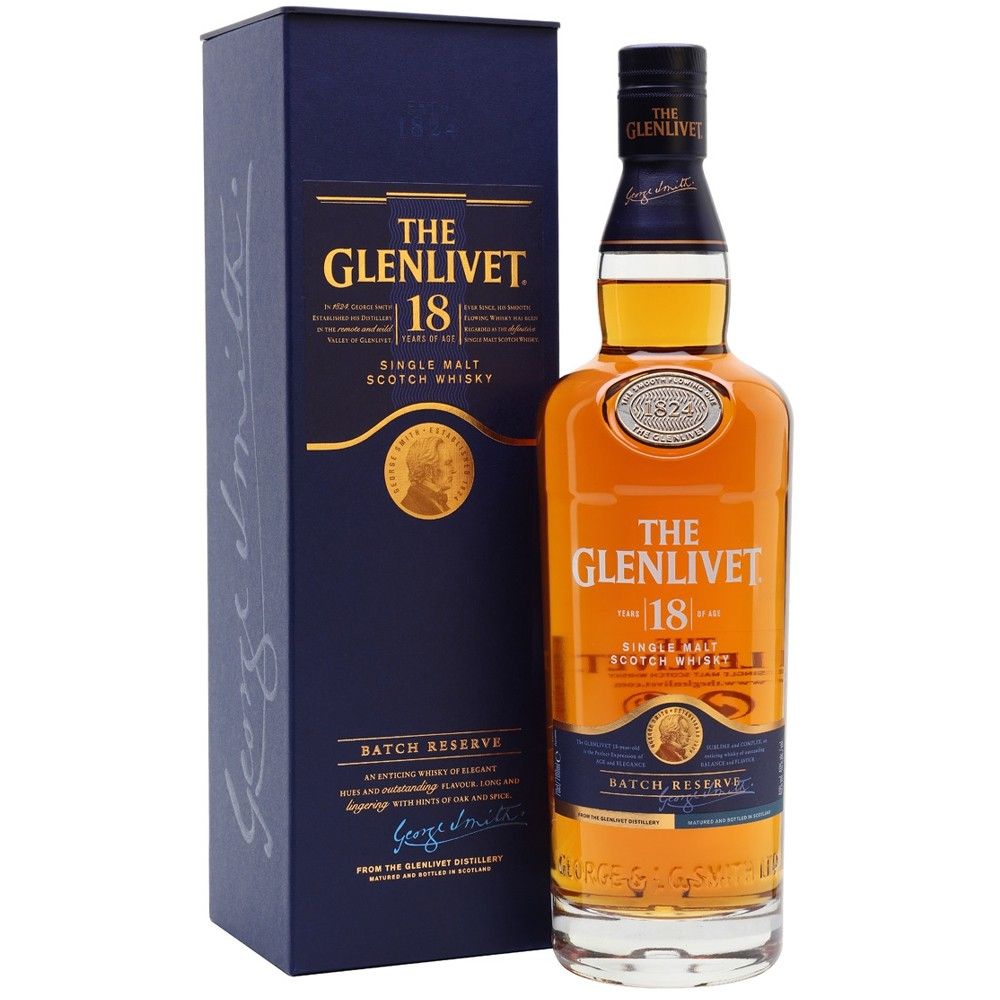 WHISKY GLENLIVET 18A ETUI 40° 70CL