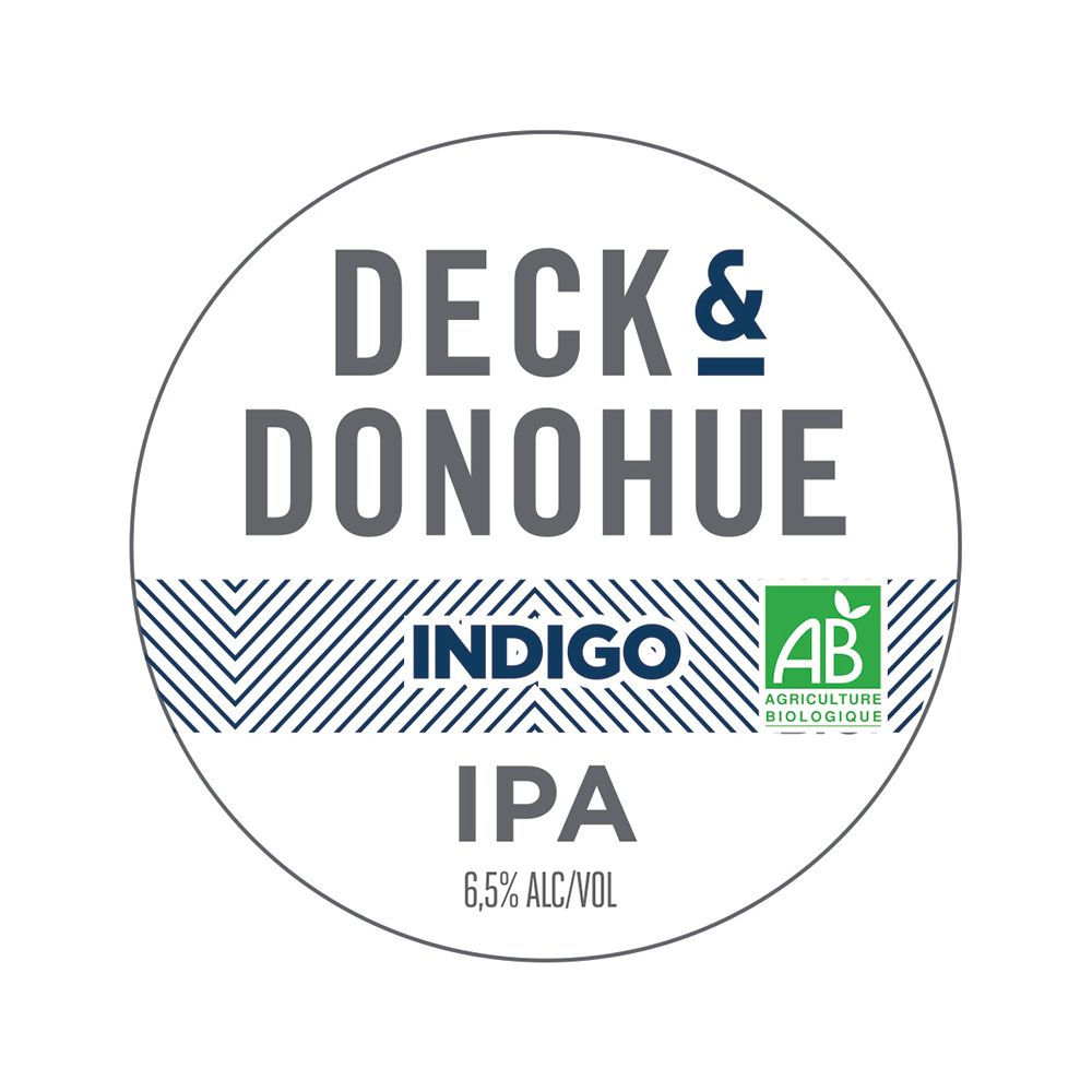 DECK&DONOHUE INDIGO IPA 6°5 BIO TP F30L