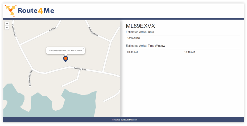 The GPS tracking software in Route4Me automatically sends updates to customers