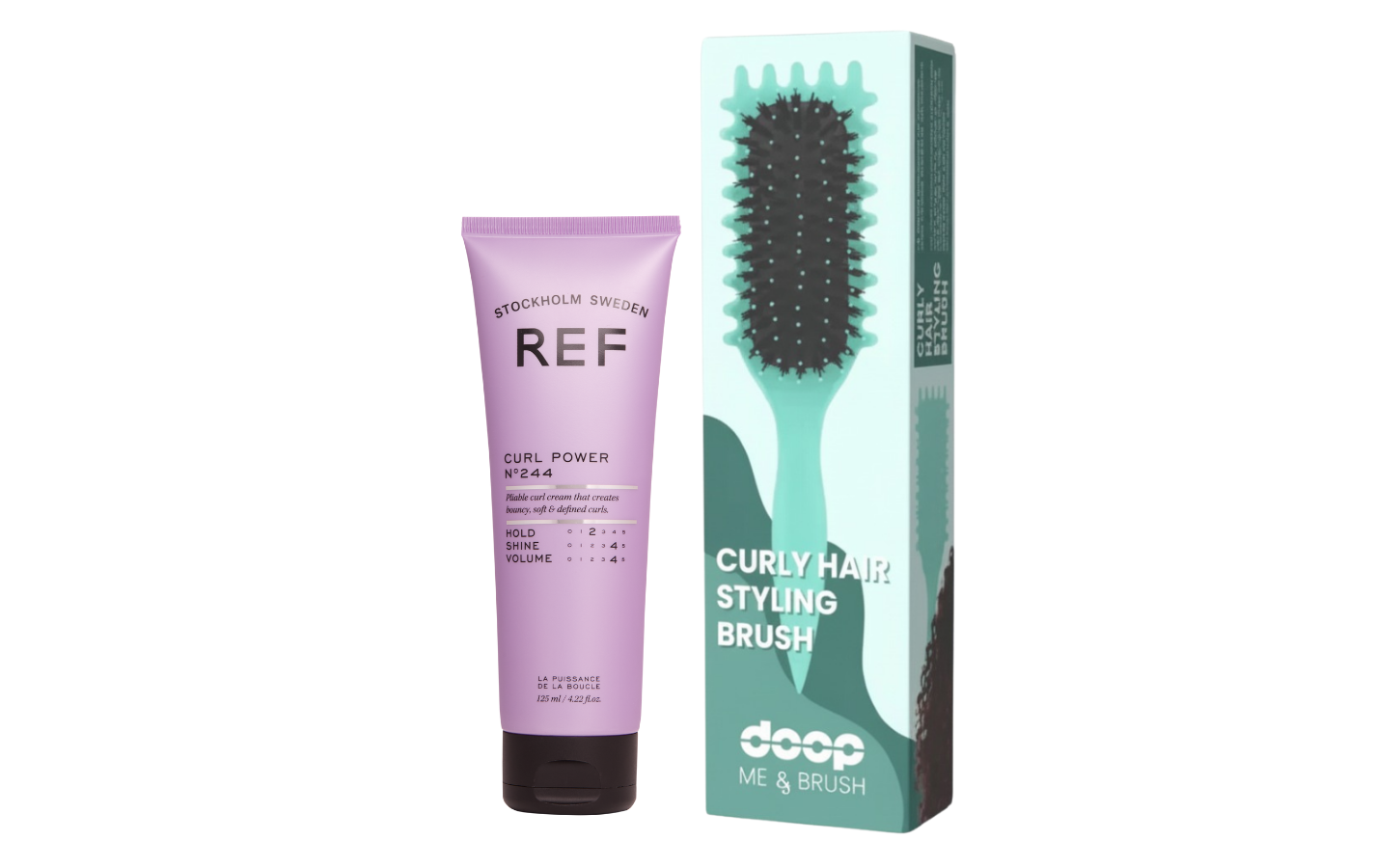 REF CURL POWER 125ML + ME & BRUSH HAARBORSTEL GROEN
