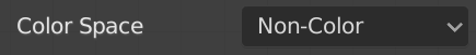Color Space option of an Image Texture switched to Non-Color