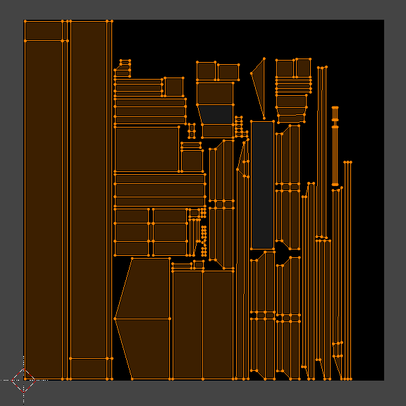 UV islands neatly arranged within the image texture space.