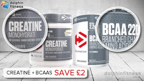 Dymatize Creatine Monohydrate (500g) + BCAA 2200 (400 Capsules)