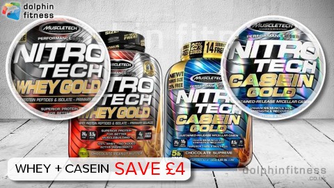 MuscleTech Nitro Tech 100% Whey Gold (2.27 kg) + Nitro Tech Casein Gold (2270g)