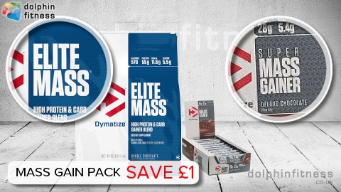 Dymatize Elite Mass (4.5 kg) Oct-2019 Expiry + Super Mass Gainer Bar (10 Bars)