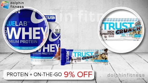USN BlueLab 100% Whey Premium Protein (2 kg) + Trust Crunch Protein Bar (12 Bars)