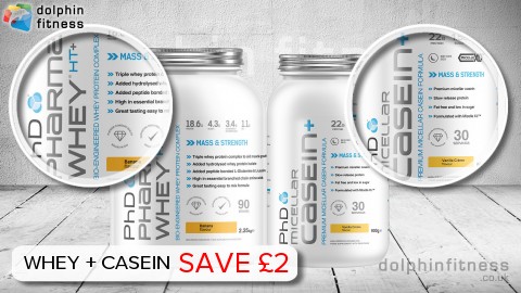 PhD Pharma Whey HT+ (2.25 kg) + PhD Micellar Casein+ (900g)