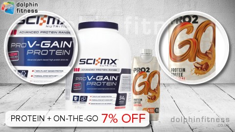 Sci-MX Pro2Go Original Protein Coffee (8 x 330 ml) + Pro V-Gain Protein (2200g)