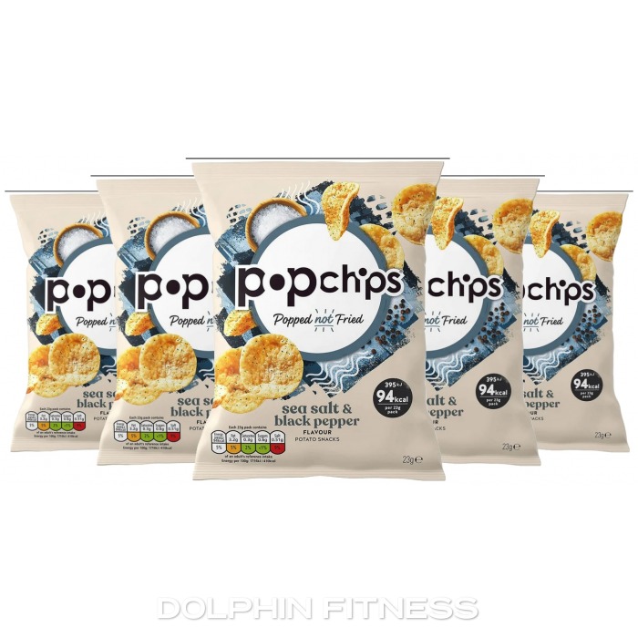 Popchips Sea Salt & Black Pepper 24 x 23g