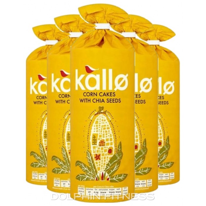 Kallo Corn Cakes with Chia Seeds (6 x 130g)