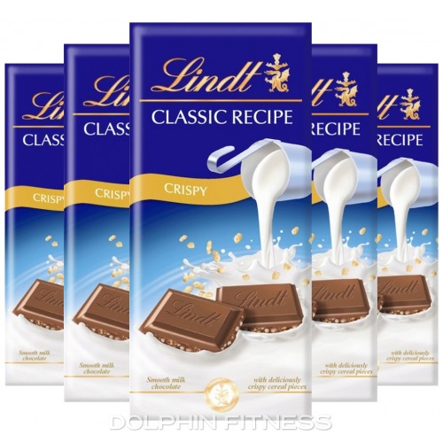 Lindt Classic Recipe Crispy Chocolate Bar 18 X 125g 7430