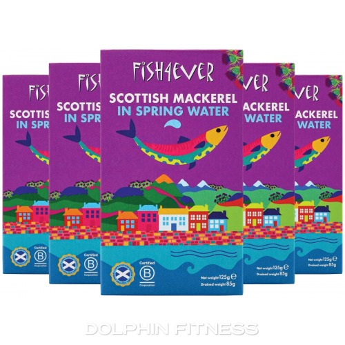 Fish4Ever Scottish Mackerel Fillets In Spring Water (10 x 125g)